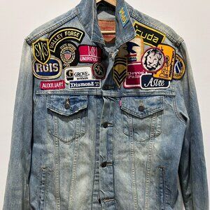 Levi's trucker one of a kind custom patched